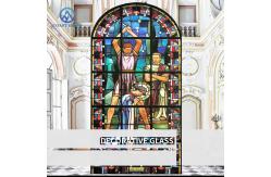 China Building Decoration Mosaic Glass Panels Window Art with Metal Frame supplier