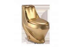 China Sanitary Ware Floor Stand Golden Conjoined Toilet Luxury Diamond Dual Flush supplier