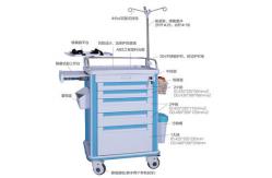 China Hospital Stainless Steel Luxury Anesthesia Trolley Emergency Trolley/ First aid, anesthesia, daily care supplier