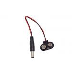 T Type 9V Battery Power Connector With DC 2.1mm Plug for sale