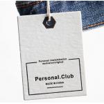 Embossed Cotton Printed Hang Tags for garments white Debossing for sale