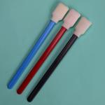 707 Lint Free Rectangle Sponge Stick Printer Foam Cleaning Swabs With Red Handle for sale