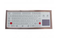 China Steel Plate Membrane Ruggedized Keyboard 81 Keys IP68 With Touchpad supplier