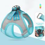 Personalized Private Label Adjustable Custom Designer Breathable Mesh Cloth Pet Dog Harness Leash Logo Customized for sale