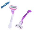 Female Pink New Style Razors Four Blades Open Back Shaver For Hair Removal for sale