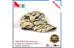 China Flat Embroidery Camo Military Cadet Cap Adjustable For Unisex 56-60cm supplier