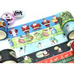 Colorful 10m Christmas Craft Skinny Washi Tape for sale