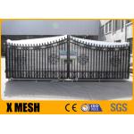 Crimped Top Security Metal Fencing X MESH Ornamental Aluminum Gates for sale