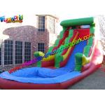 Big Rainbow Wave Backyard Inflatable Water Slides With Splash Pool for sale