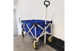 China Collapsible Folding Wagon Cart Four Wheels Retractable Handle Heavy Duty Utility Hand Trolley supplier