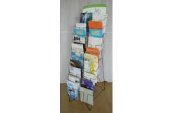 China Floding Black Metal Magazine Rack / 20 Pockets Wire Spinner Rack Display supplier