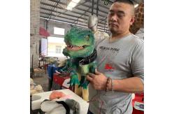 China Museum Dino Hand Puppet / Realistic Baby Dinosaur Puppet RoHS Certified supplier