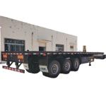 3-Axle Flatbed Semi-Trailer Steel Container Skeleton Truck Trailer for sale