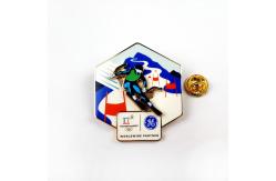 China UV Printing  Spinning Pin Badge with Polished Finish Expert Craftsmanship and Customizable Design supplier