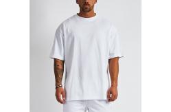 China O Neck Men Blank T Shirt Custom Cotton Loose Drop Shoulder supplier