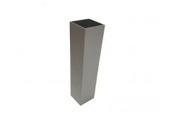 China Rectangular Silver Aluminum Alloy Profile Aluminum Tube 6063 T5 supplier