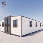 40 Foot Prefab Expandable Shipping Container House For Construction Sites