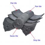 Chinese Ceramic Roof Tiles House 150mm 110mm Grey Wooden Roof Tile for sale