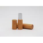 Custom Empty Cosmetic Lip Balm Tube Bamboo Covered Lipstick 3.5g