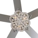 18w Flush Mount Crystal Chandelier Ceiling Fan