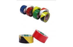 China industrial PVC / PE Floor Detectable warning tape of black - yellow 18m/25m supplier