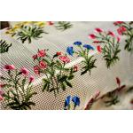 Floral Multi Colored Embroidered Net Lace Fabric , Antique Bridal Lace Mesh Cloth for sale