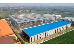 China Painted Galvanized Prefabricated Building Q235B Prefab Steel Warehouse Workshop supplier