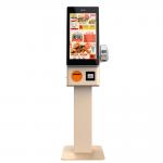 23.8 Inch Free Standing Touch Self-Service Food Ordering Kiosk Indoor Restaurant Payment Terminal for sale