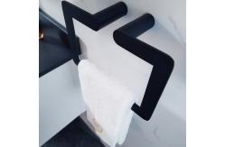 China ODM Black Bathroom Towel Rings Hand Towel Holder Wall Mounted supplier