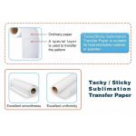 Matte Surface Sublimation Heat Transfer Paper 100GSM 44 / 64 Inch for sale