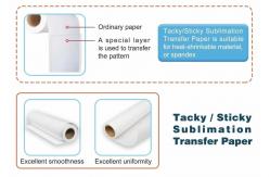 China Matte Surface Sublimation Heat Transfer Paper 100GSM 44 / 64 Inch supplier
