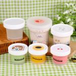 Food Grade Plastic Ice Cream Container With Cover Custom Ice Cream Cup