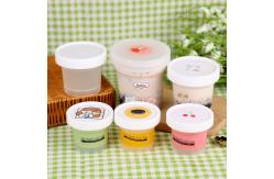 China Food Grade Plastic Ice Cream Container With Cover Custom Ice Cream Cup supplier