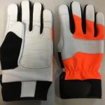 EN388 4142X EN420 24m/S Chainsaw Safety Gloves With Cut Protection Class 2 for sale