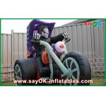 Black Oxford Cloth Halloween Yard Inflatable Decorations Motorcycle Inflatable Shape for sale
