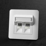 1pc/Poly Bag RJ45 Cat 5e Network Cable Faceplate for sale