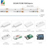 WS2811 Pixel COB LED Strip RGB 5M 12V SM16703 Addressable Programmable Dream Color for sale