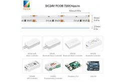 China FCOB 24V DC Led Strip , RGB LED Pixel Strip WS2811 Addressable supplier