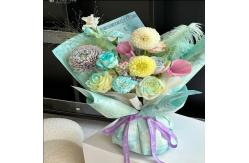China Antistatic Florist Wrapping Paper with Waterproof and Embossed Art Rose Blossom Design supplier