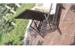 China Wicker Rattan Sun Lounger , Lounge Chair Set For Patio / Balcony supplier