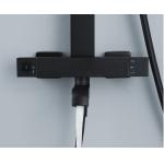 constant temperature Black sprayed Nordic Rain Shower Faucets