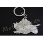 Unique Custom Logo Metal Key Chains Novelty Keyrings Offset Printing Technique