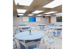 China Customized School Physics Lab Furniture Metal Movable Display Bench supplier
