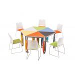 PVC Edge Office Table And Chair Set Height Adjustable With Castors