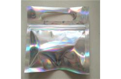 China Gummy Candies Food Grade Holographic Stand Up Pouches CYMK Digital Printing With Hole supplier