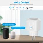 Fire-resistant PC WIFI Smart Socket with Tuya Software Voice Control for sale