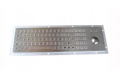China IP65 rear panel mounted metal steel keyboard with trackball and numeric keypad supplier