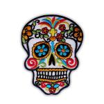 Fabric Embroidered Skull Cool Iron On Glitter Patches For Clothing for sale