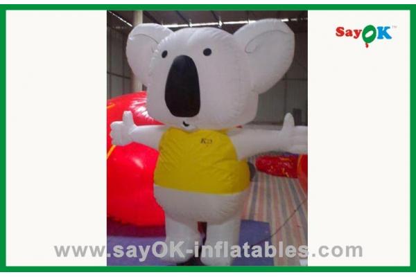 Moving Yellow And White Inflatable Mouse Inflatable Cartoon Characters For Advertising