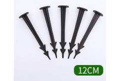 China Black plastic garden pins /green plastic pegs L16 cm UV stabilised and rot proof weed control fabric netting supplier